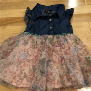 Denim and organza 2T dress
